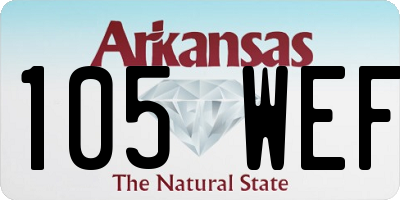 AR license plate 105WEF