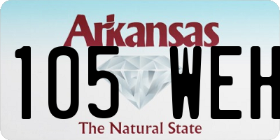 AR license plate 105WEH