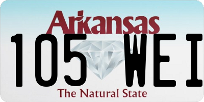 AR license plate 105WEI