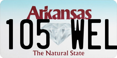 AR license plate 105WEL