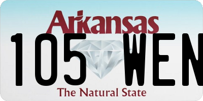 AR license plate 105WEN