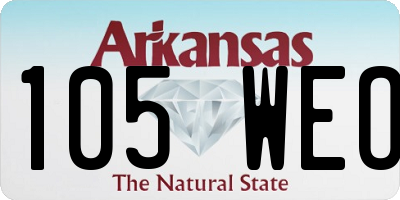 AR license plate 105WEO