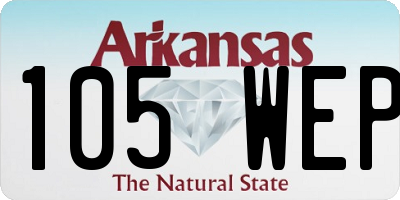 AR license plate 105WEP