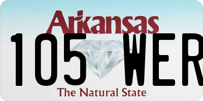AR license plate 105WER