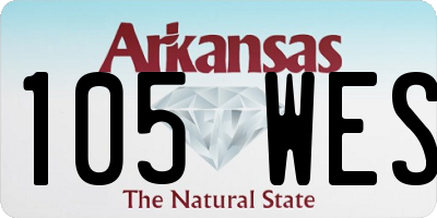 AR license plate 105WES