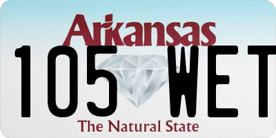 AR license plate 105WET