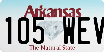 AR license plate 105WEV