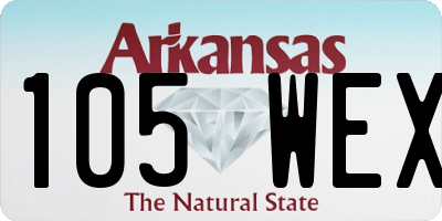AR license plate 105WEX