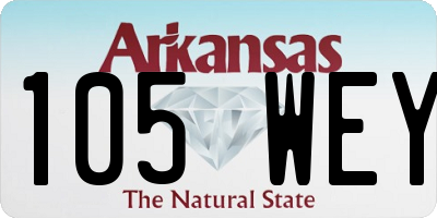 AR license plate 105WEY