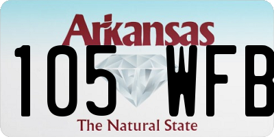 AR license plate 105WFB