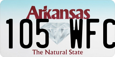 AR license plate 105WFC