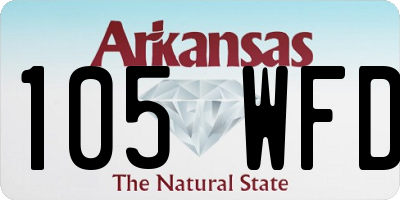 AR license plate 105WFD