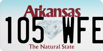 AR license plate 105WFE