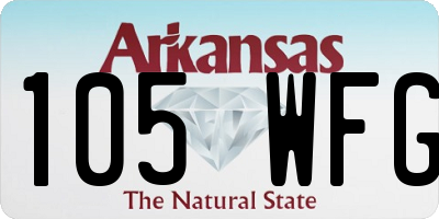 AR license plate 105WFG