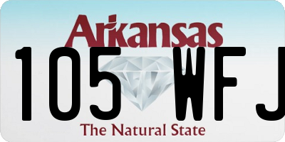AR license plate 105WFJ