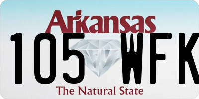 AR license plate 105WFK