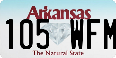 AR license plate 105WFM