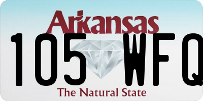 AR license plate 105WFQ
