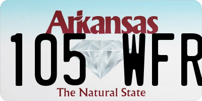 AR license plate 105WFR