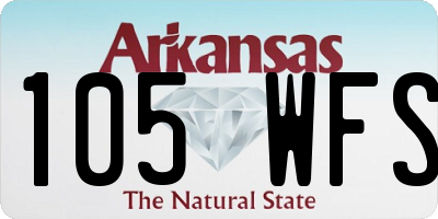 AR license plate 105WFS