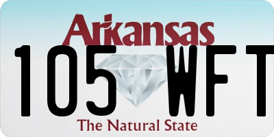 AR license plate 105WFT
