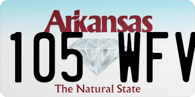 AR license plate 105WFV