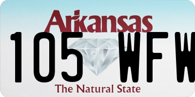 AR license plate 105WFW