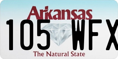 AR license plate 105WFX