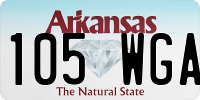AR license plate 105WGA
