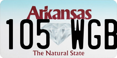AR license plate 105WGB