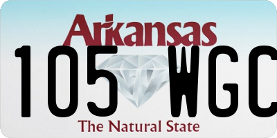 AR license plate 105WGC