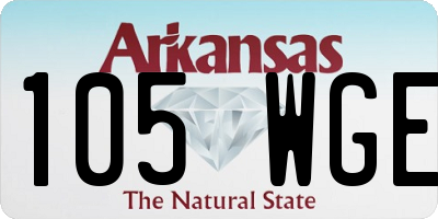 AR license plate 105WGE
