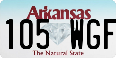 AR license plate 105WGF