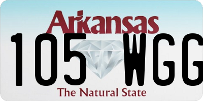 AR license plate 105WGG