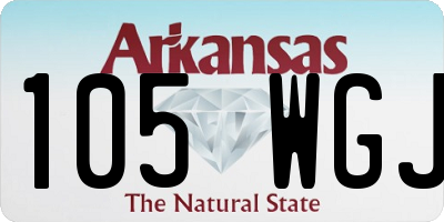 AR license plate 105WGJ