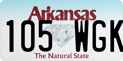 AR license plate 105WGK