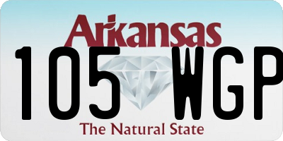 AR license plate 105WGP