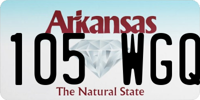 AR license plate 105WGQ