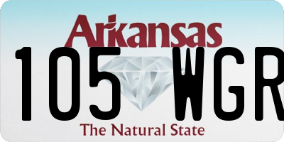 AR license plate 105WGR