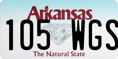 AR license plate 105WGS