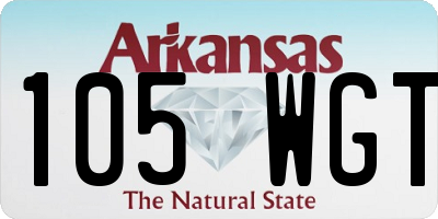 AR license plate 105WGT