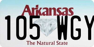 AR license plate 105WGY