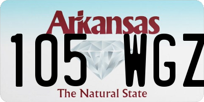 AR license plate 105WGZ