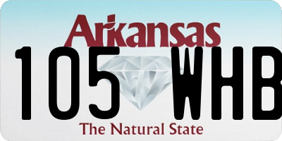 AR license plate 105WHB