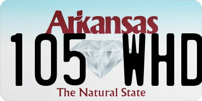 AR license plate 105WHD
