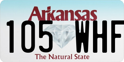 AR license plate 105WHF