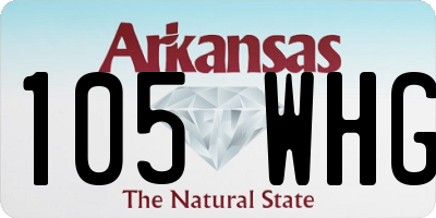 AR license plate 105WHG