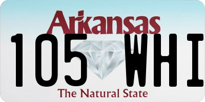 AR license plate 105WHI
