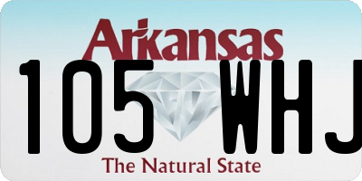 AR license plate 105WHJ