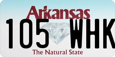 AR license plate 105WHK